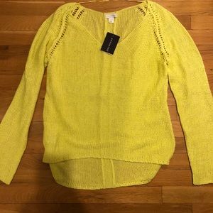 Promod cute yellow open weave sweater